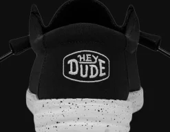 SCARPE DA UOMO HEYDUDE WALLY SLUB CANVAS BLACK 40009 001