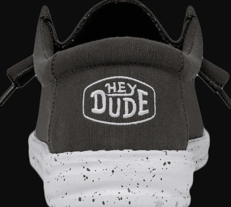 SCARPE DA UOMO HEYDUDE WALLY SLUB CANVAS DARK GREY 40009 29
