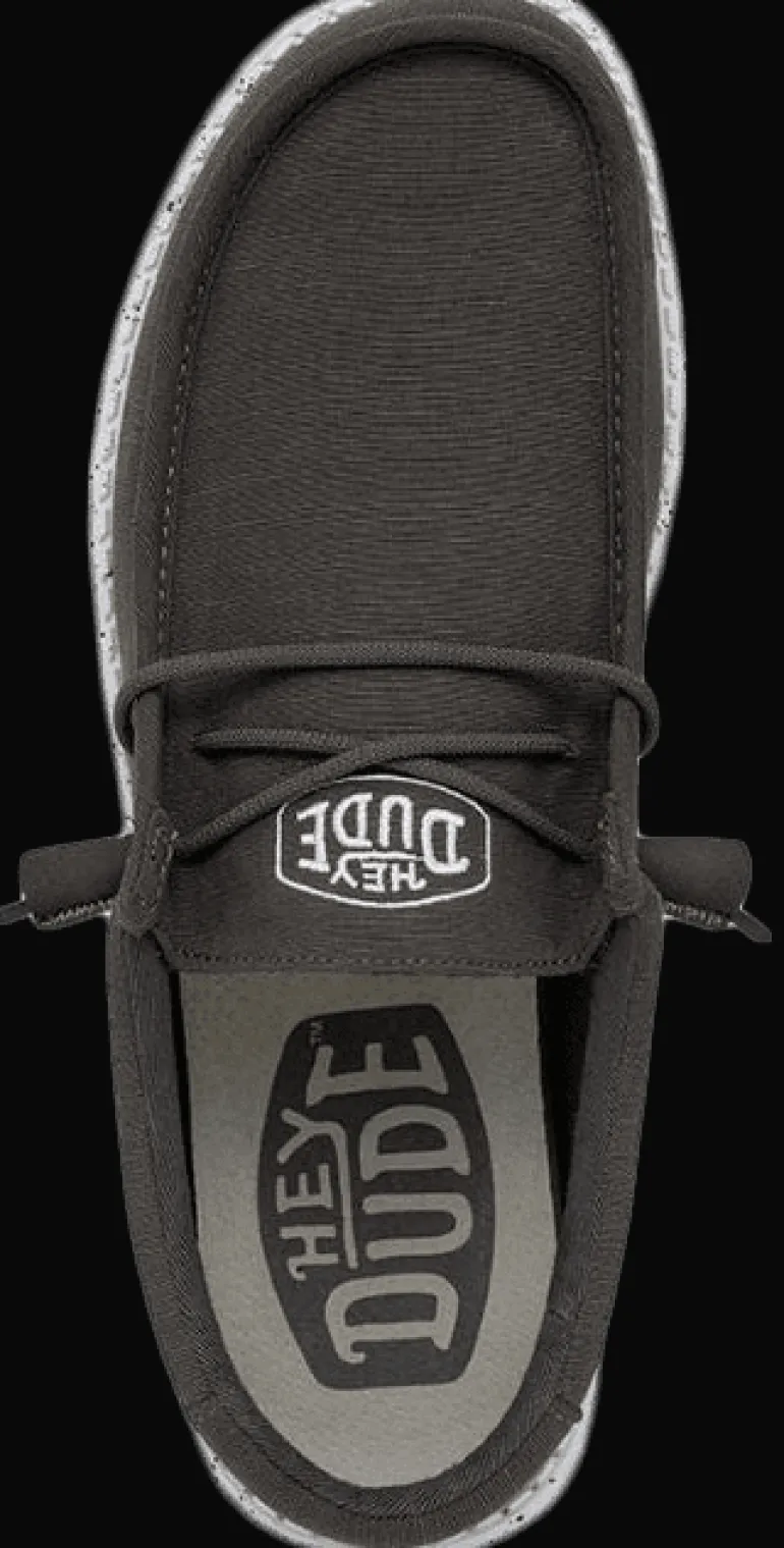 SCARPE DA UOMO HEYDUDE WALLY SLUB CANVAS DARK GREY 40009 29