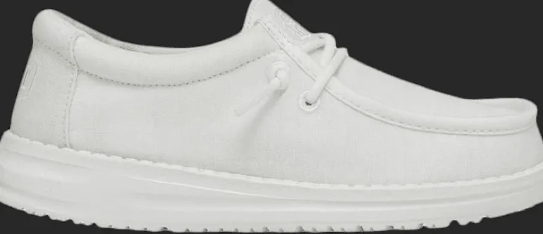 SCARPE JUNIOR HEYDUDE WALLY Y SLUB CANVAS K WHITE 40044 100