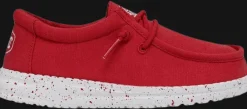 SCARPE JUNIOR HEYDUDE WALLY Y SLUB CANVAS RED 40044 610