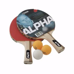 SET ALPHA DI 2 RACCHETTE DA PING PONG + 3 PALLINE STIGA - hobby line