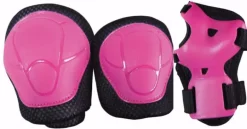 SET DI PROTEZIONI KIDS FUCSIA fino a 25Kg