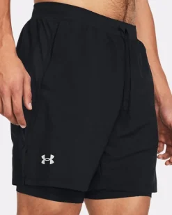SHORT DA RUNNING DA UOMO UNDER ARMOUR LAUNCH 7 2-IN-1 1382641 001