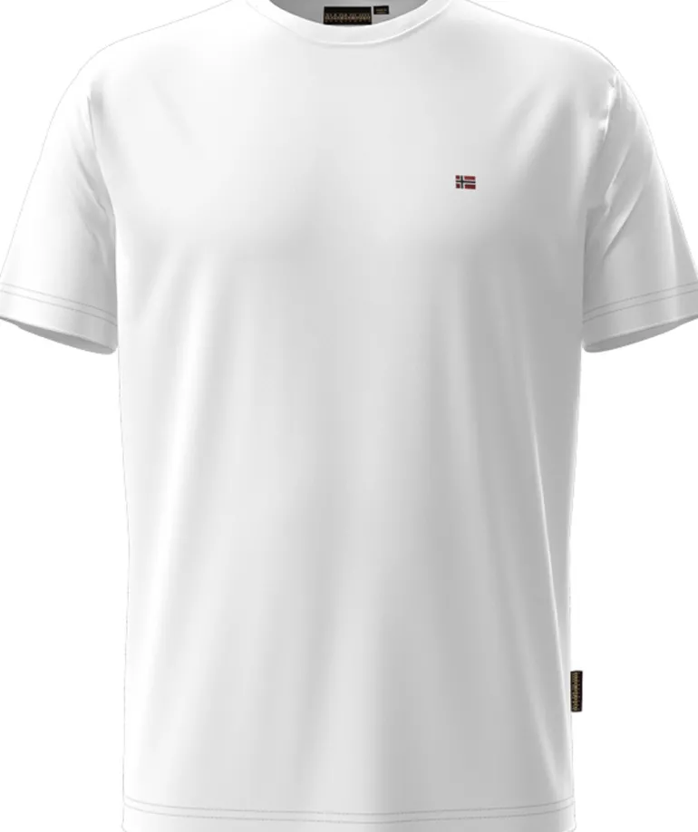 T-SHIRT A MANICA CORTA DA UOMO NAPAPIJRI SALIS SUM BRIGHT WHITE NP0A4H8D 002