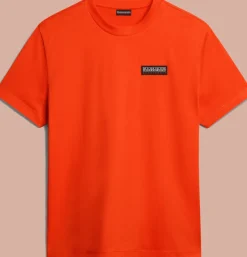 T-SHIRT A MANICA CORTA DA UOMO NAPAPIJRI S-IAATO ORANGE SPICY NP0A4HFZ A63