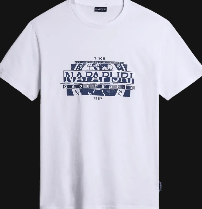 T-SHIRT A MANICA CORTA DA UOMO NAPAPIJRI S-MANTA BRIGHTWHITE 002 NP0A4H2C 002