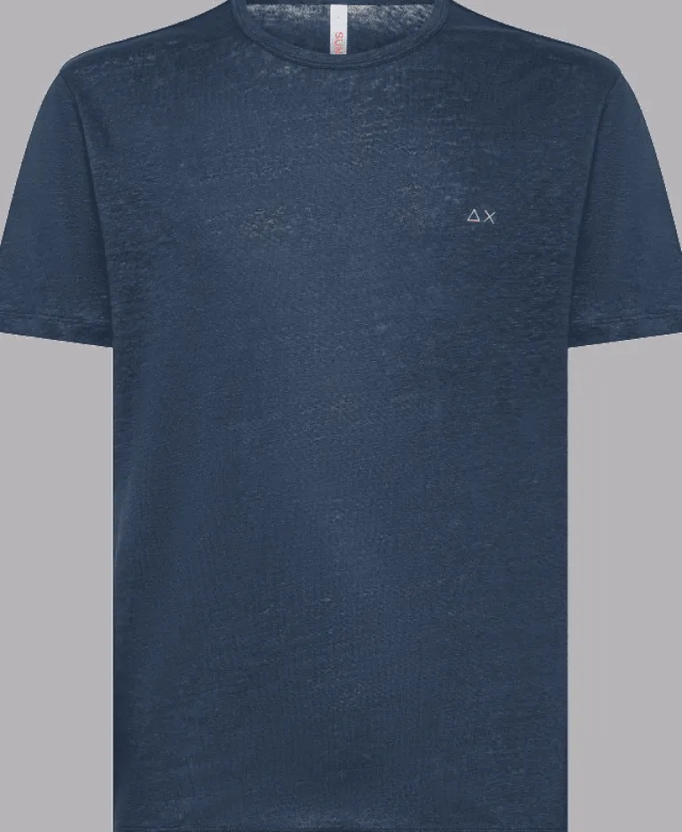 T-SHIRT A MANICA CORTA DA UOMO SUN68 LINEN SOLID T34132 07