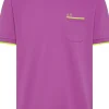 T-SHIRT A MANICA CORTA DA UOMO SUN68 PIQUET SMALL STRIPE FLUO T35124 72