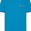 T-SHIRT A MANICA CORTA DA UOMO SUN68 PIQUET SMALL STRIPE FLUO T35124 73