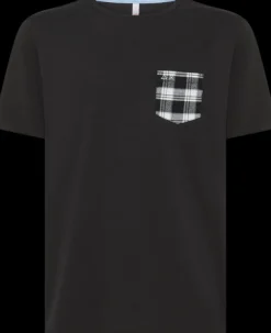T-SHIRT A MANICA CORTA DA UOMO SUN68 POCKET FABRIC NERO T44106 11
