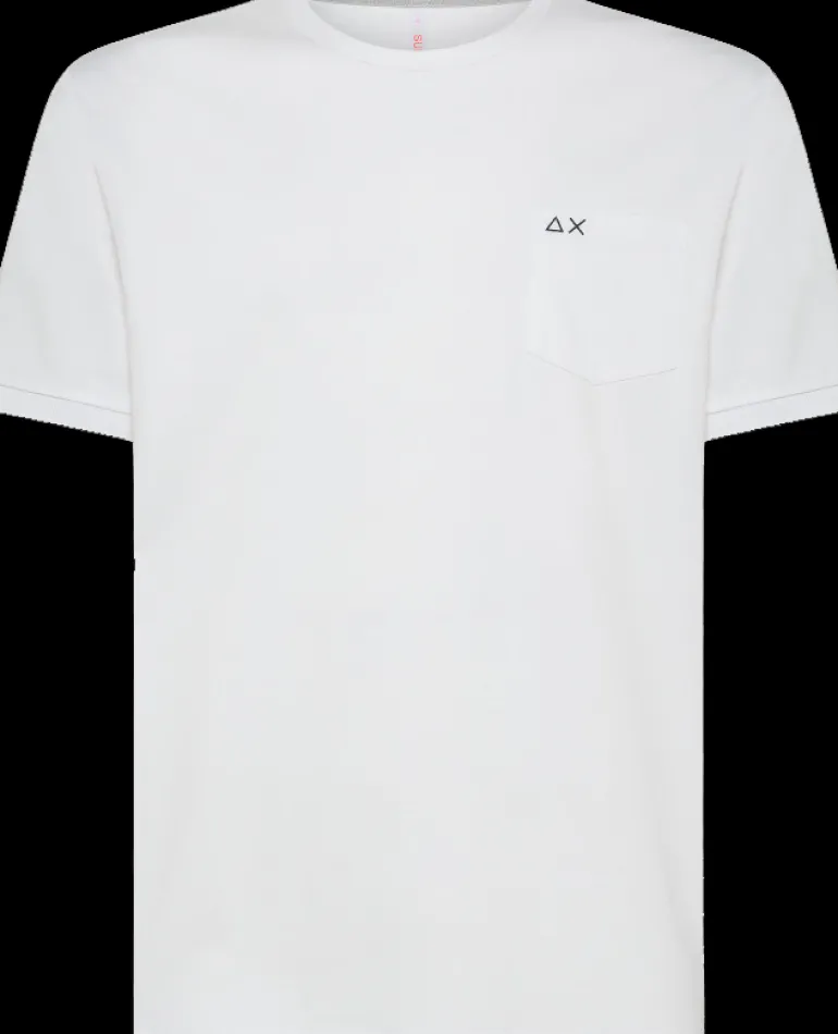 T-SHIRT A MANICA CORTA DA UOMO SUN68 SOLID LUXURY BIANCO T44101 01