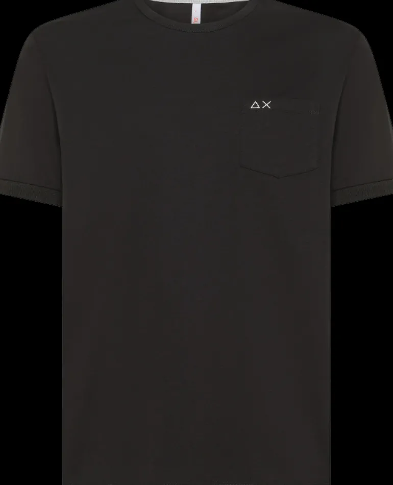 T-SHIRT A MANICA CORTA DA UOMO SUN68 SOLID LUXURY NERO T44101 11