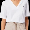 T-SHIRT A MANICA CORTA DA DONNA LACOSTE TF7300 001