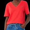 T-SHIRT A MANICA CORTA DA DONNA LACOSTE TF7300 ZBG