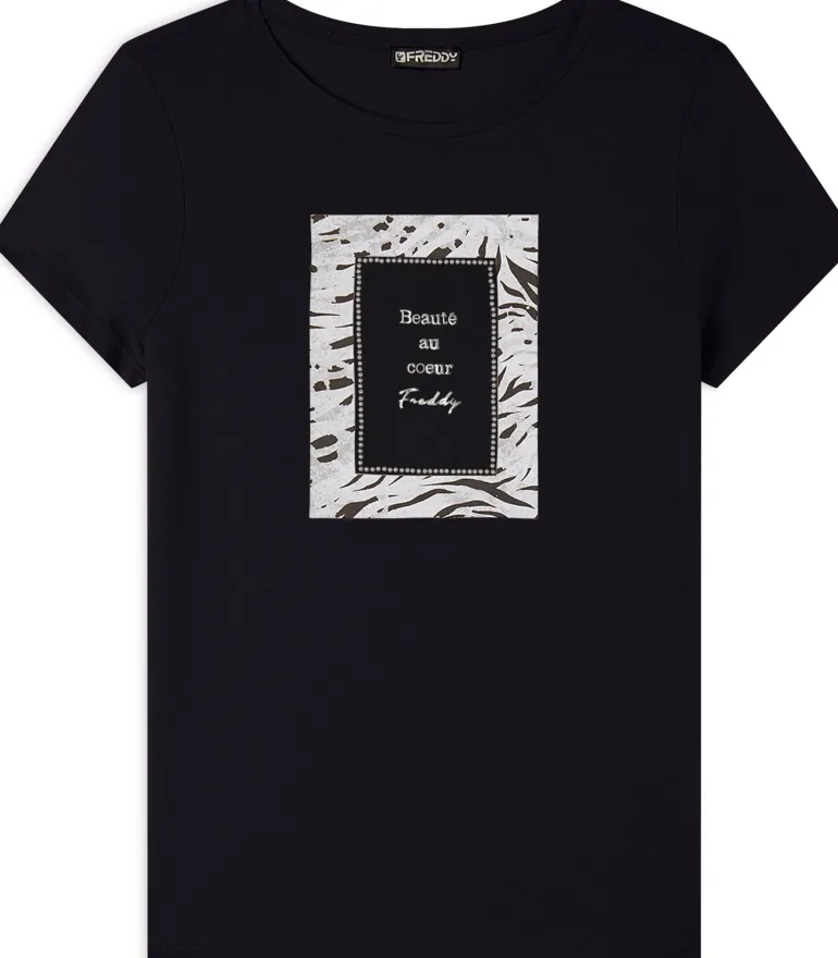 T-SHIRT A MANICA CORTA DA DONNA FREDDY S25WSLT3 NAN103