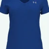 T-SHIRT A MANICA CORTA DA DONNA UNDER ARMOUR TECH SSV TWIST TEAM ROYAL 1258568 0401