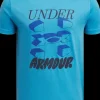 T-SHIRT A MANICA CORTA DA UOMO UNDER ARMOUR UA B SPLIT BIG LOGO 1390003 0452