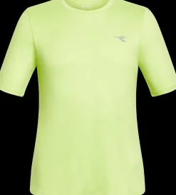 T-SHIRT A MANICA CORTA DA RUNNING DA UOMO DIADORA TECH RUN CREW SHADOW LIME 102.180754 70329