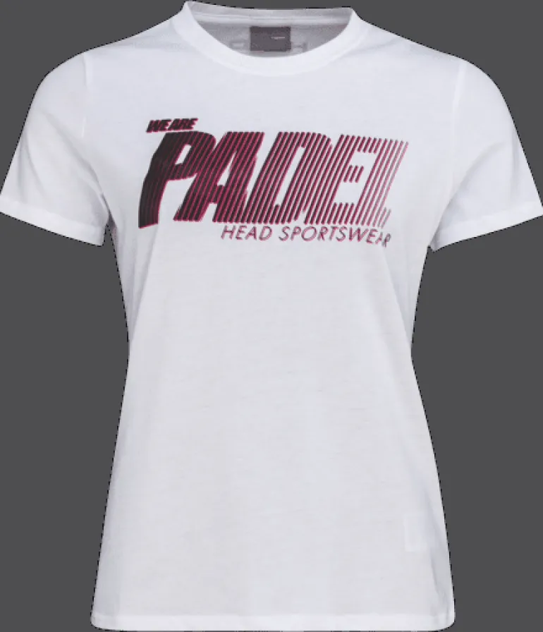 T-SHIRT A MANICA CORTA DA DONNA HEAD PADEL SPW BIANCA