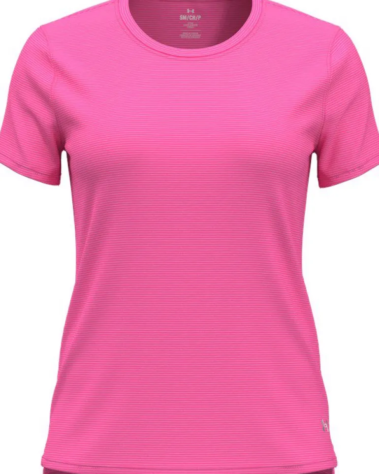 T-SHIRT A MANICA CORTA DA DONNA UNDER ARMOUR STREAKER FLUO PINK 1382434 682