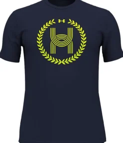 T-SHIRT A MANICA CORTA DA UOMO UNDER ARMOUR RUN EVERYWHERE WREATH MIDNIGHT NAVY 1383233 410