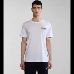 T-SHIRT A MANICA CORTA DA UOMO NAPAPIJRI S-KASBA BRIGHT WHITE NP0A4HQQ 002