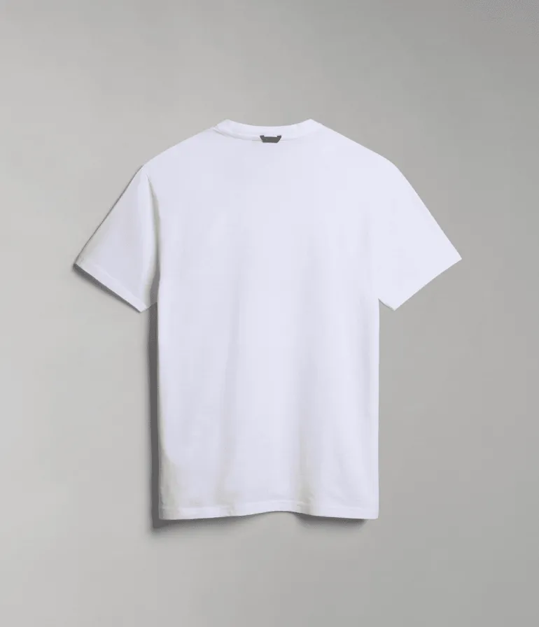 T-SHIRT A MANICA CORTA DA UOMO NAPAPIJRI S-MANTA BRIGHTWHITE 002 NP0A4H2C 002