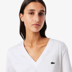 T-SHIRT A MANICA CORTA DA DONNA LACOSTE TF7300 001