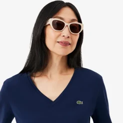 T-SHIRT A MANICA CORTA DA DONNA LACOSTE TF7300 166