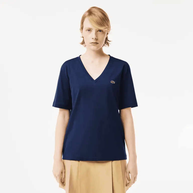 T-SHIRT A MANICA CORTA DA DONNA LACOSTE TF7300 166