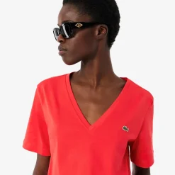 T-SHIRT A MANICA CORTA DA DONNA LACOSTE TF7300 ZBG
