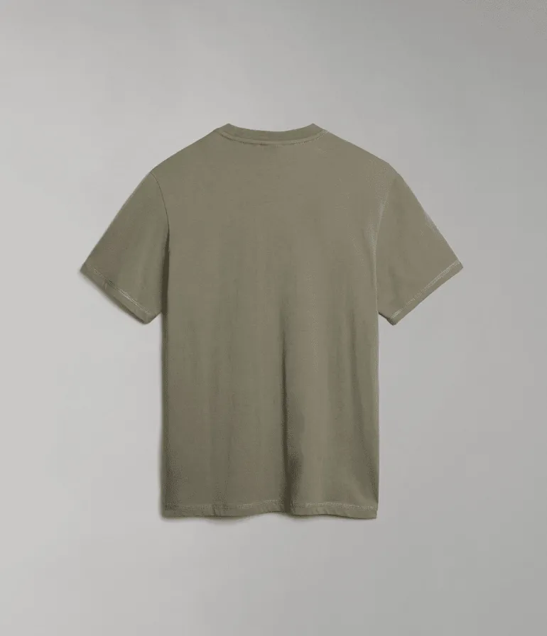 T-SHIRT A MANICA CORTA DA UOMO NAPAPIJRI S-GUIRO GREEN LICHEN NP0A4H22 GAE