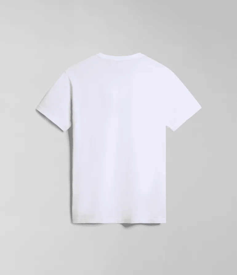 T-SHIRT A MANICA CORTA DA UOMO NAPAPIJRI SALIS SUM BRIGHT WHITE NP0A4H8D 002