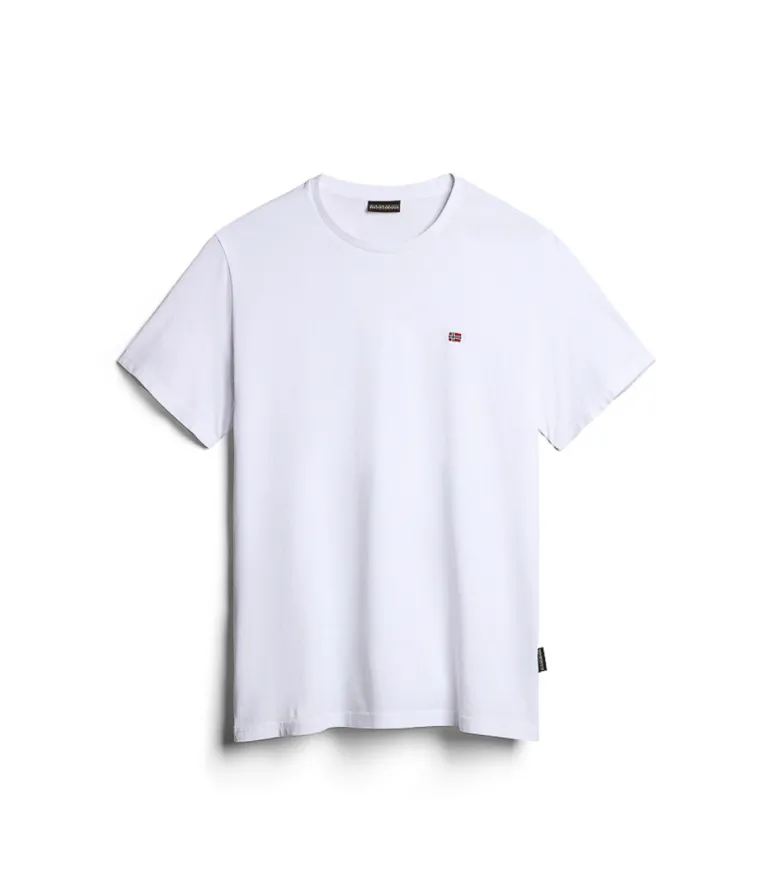T-SHIRT A MANICA CORTA DA UOMO NAPAPIJRI SALIS SUM BRIGHT WHITE NP0A4H8D 002