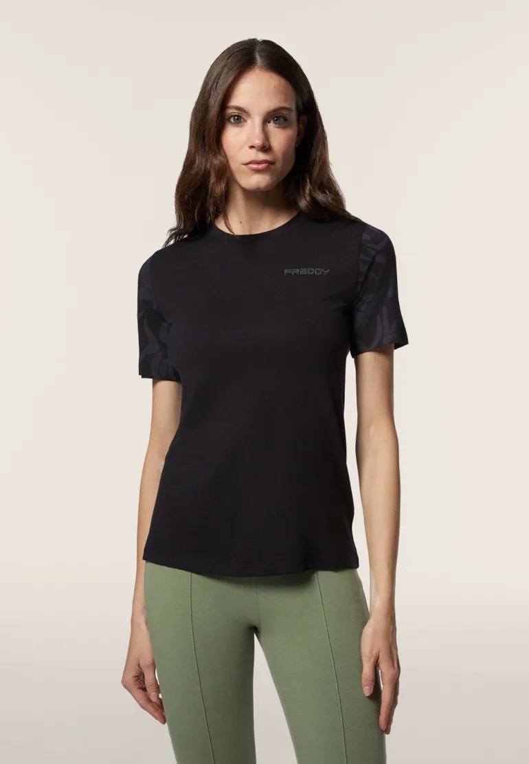 T-SHIRT A MANICA CORTA DA DONNA FREDDY F4WCRT2 NFLO73