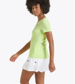 T-SHIRT A MANICA CORTA DA TENNIS DA DONNA DIADORA TENNIS SHADOW LIME 102.180774 70329