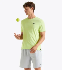 T-SHIRT A MANICA CORTA DA TENNIS DA UOMO DIADORA TENNIS SHADOW LIME 102.180779 70329