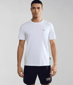 T-SHIRT A MANICA CORTA DA UOMO NAPAPIJRI SALIS SUM BRIGHT WHITE NP0A4H8D 002