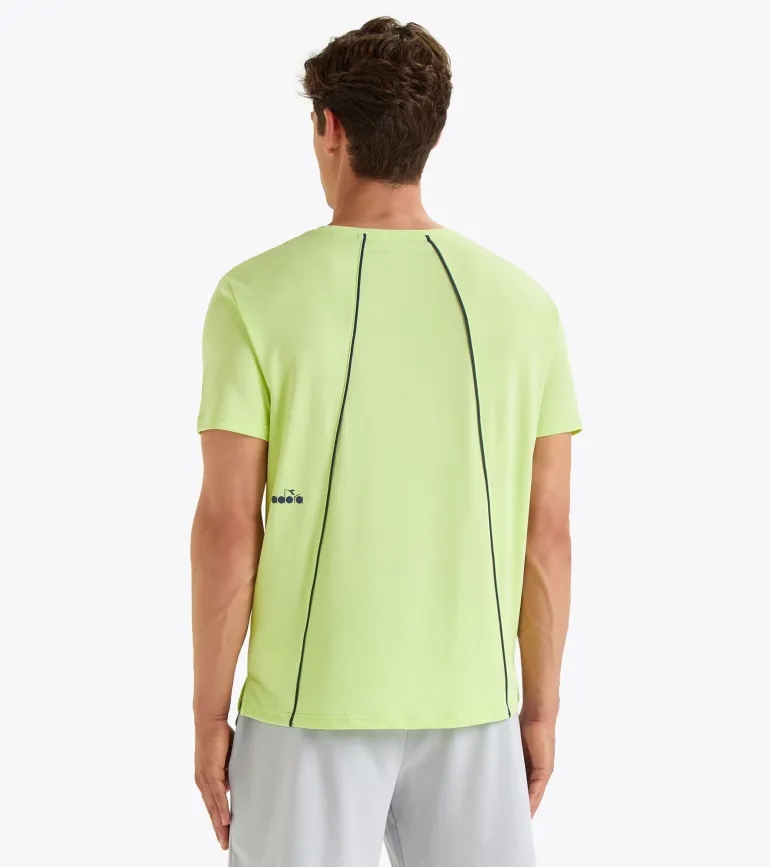 T-SHIRT A MANICA CORTA DA TENNIS DA UOMO DIADORA TENNIS SHADOW LIME 102.180779 70329