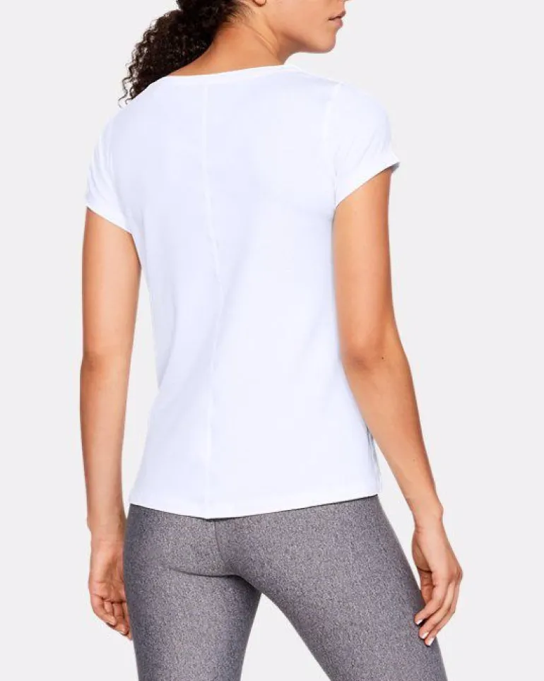T-SHIRT A MANICA CORTA DA DONNA UNDER ARMOUR HG ARMOUR WHITE 1328964 100
