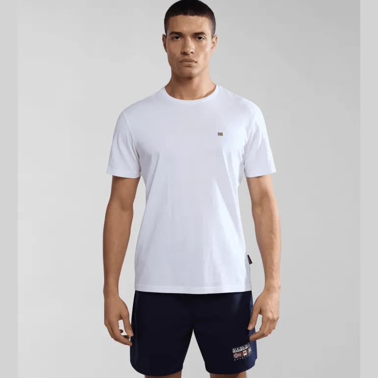 T-SHIRT A MANICA CORTA DA UOMO NAPAPIJRI SALIS SUM BRIGHT WHITE NP0A4H8D 002