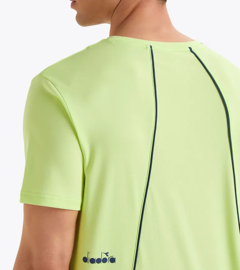T-SHIRT A MANICA CORTA DA TENNIS DA UOMO DIADORA TENNIS SHADOW LIME 102.180779 70329
