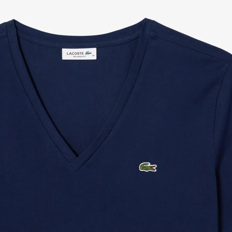 T-SHIRT A MANICA CORTA DA DONNA LACOSTE TF7300 166