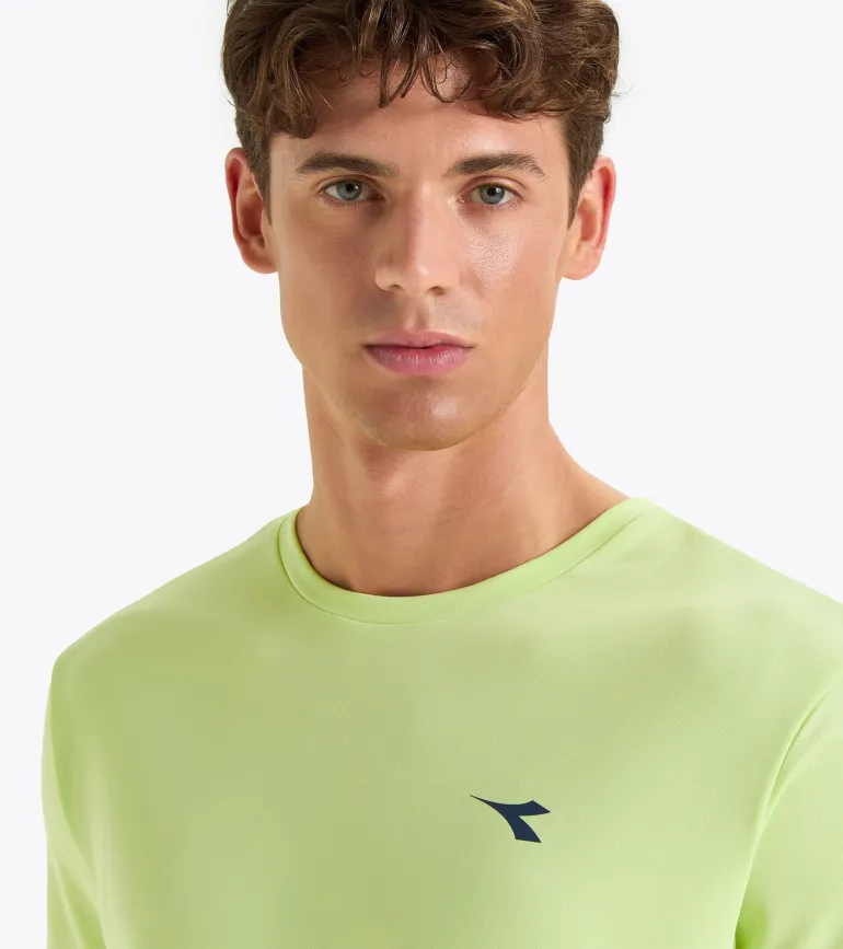 T-SHIRT A MANICA CORTA DA TENNIS DA UOMO DIADORA TENNIS SHADOW LIME 102.180779 70329