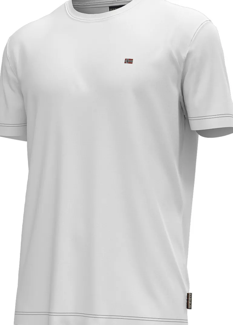 T-SHIRT A MANICA CORTA DA UOMO NAPAPIJRI SALIS SUM BRIGHT WHITE NP0A4H8D 002