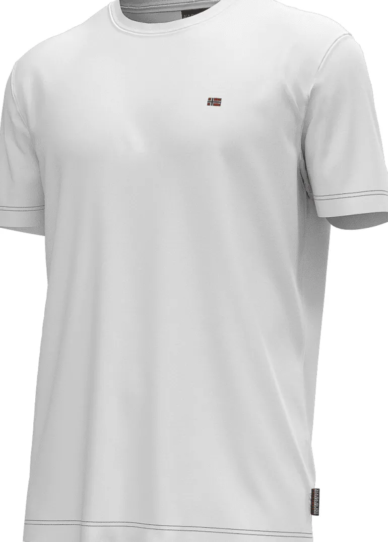 T-SHIRT A MANICA CORTA DA UOMO NAPAPIJRI SALIS SUM BRIGHT WHITE NP0A4H8D 002