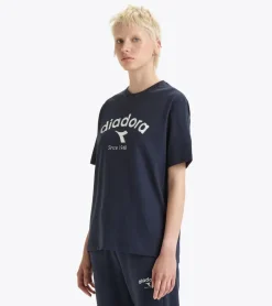 T-SHIRT A MANICA CORTA DIADORA ATHL. LOGO BLUE DENIM 502.180635 60065