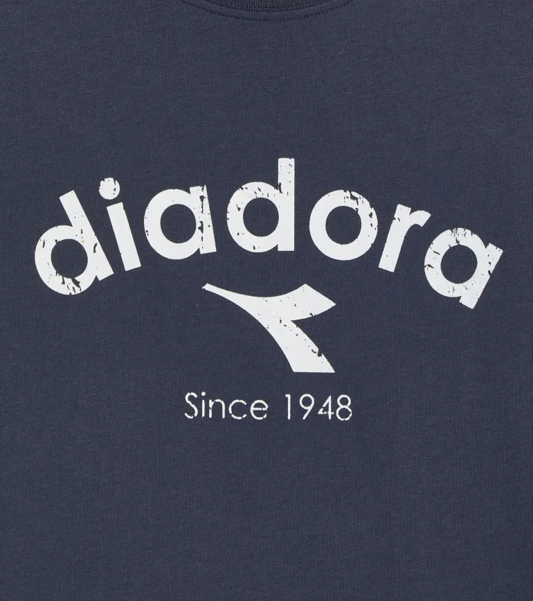T-SHIRT A MANICA CORTA DIADORA ATHL. LOGO BLUE DENIM 502.180635 60065