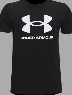 T-SHIRT A MANICA CORTA JUNIOR UNDER ARMOUR SPORTSTYLE LOGO BLACK 1363282 0001